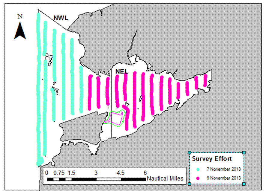 Survey Effort 7 and 9 November 2013.png