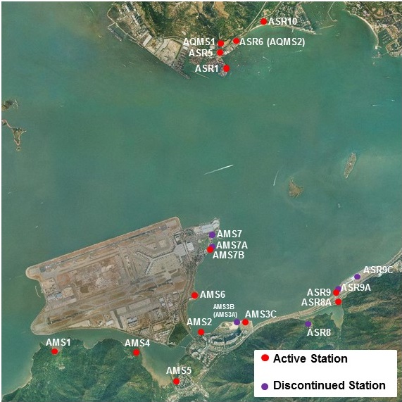 air quality monitoring station map